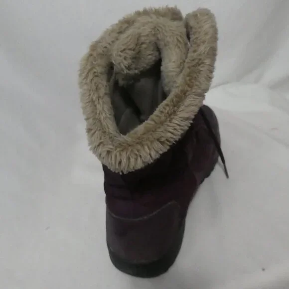COLUMBIA - Waterproof | size 10 | Elegant Purple Faux-Fur Trim Boots - Picture 11 of 12